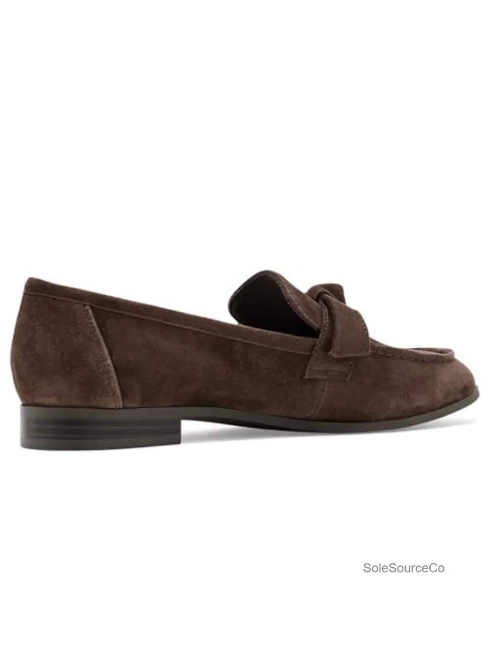 Suede Slip-On Loafer with Bow Detail for Business Casual Wear